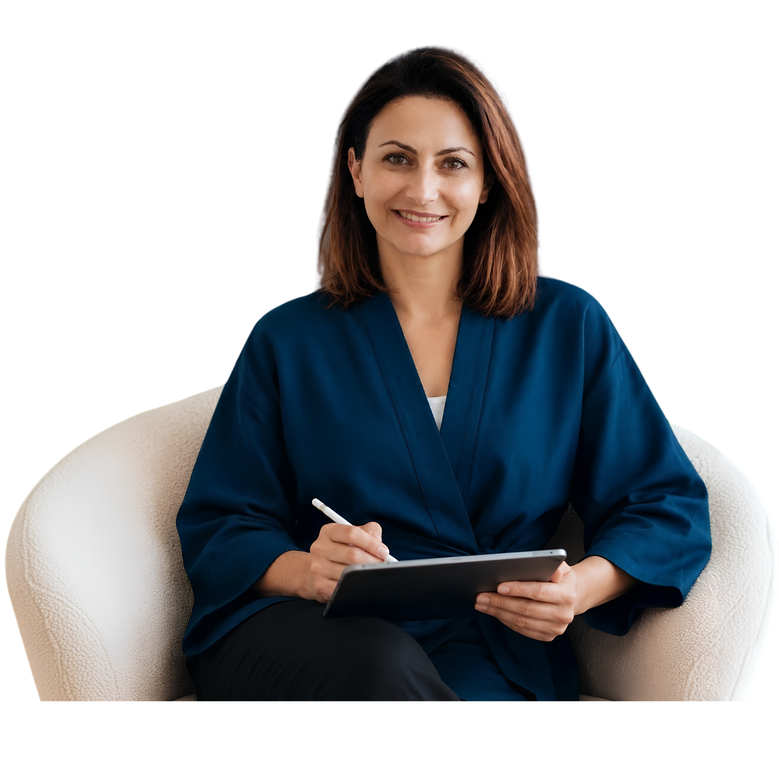 Alice Hoareau, coach holistique business, dans son cabinet KAKKO